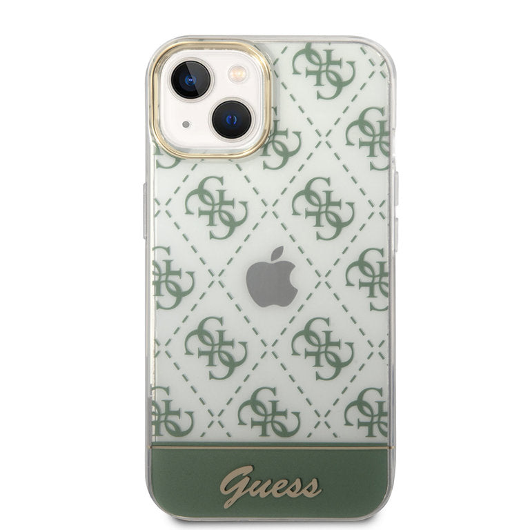 Guess Apple iPhone 14 Plus TPU Beschermend Backcover hoesje - Groen