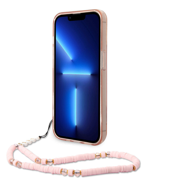 Guess Apple iPhone 14 Pro TPU Beschermend Backcover hoesje - Roze