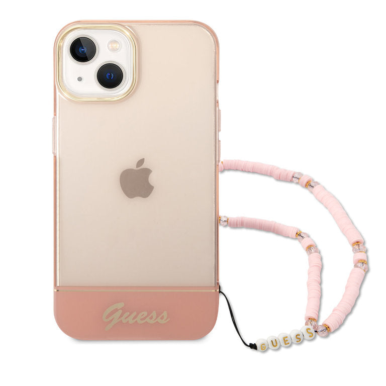 Guess Apple iPhone 14 TPU Beschermend Backcover hoesje - Roze