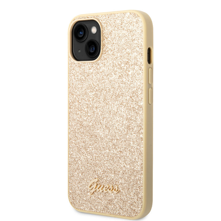 Guess Apple iPhone 14 Pro Max TPU Beschermend Backcover hoesje - Goud