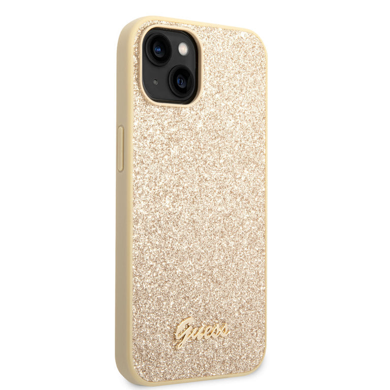 Guess Apple iPhone 14 Pro Max TPU Beschermend Backcover hoesje - Goud