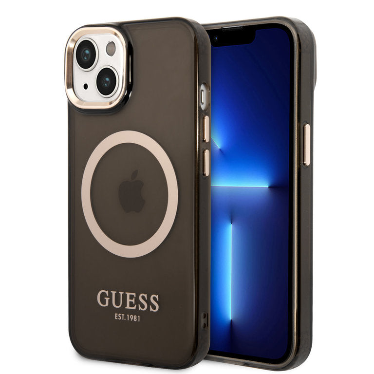 Guess Apple iPhone 14 Pro Max TPU Beschermend Backcover hoesje - Transparant