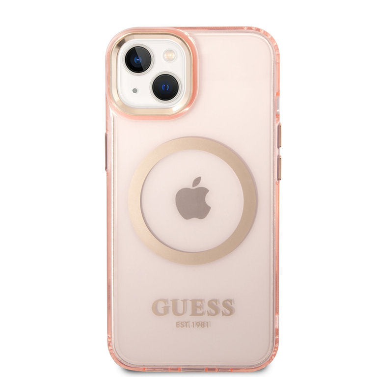 Guess Apple iPhone 14 Pro TPU Beschermend Backcover hoesje - Transparant