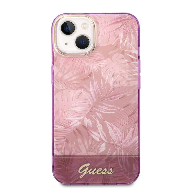 Guess Apple iPhone 14 TPU Beschermend Backcover hoesje - Roze