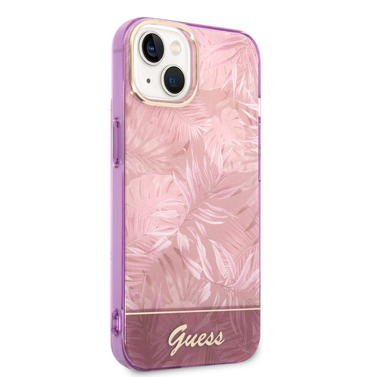 Guess Apple iPhone 14 Pro TPU Beschermend Backcover hoesje - Roze