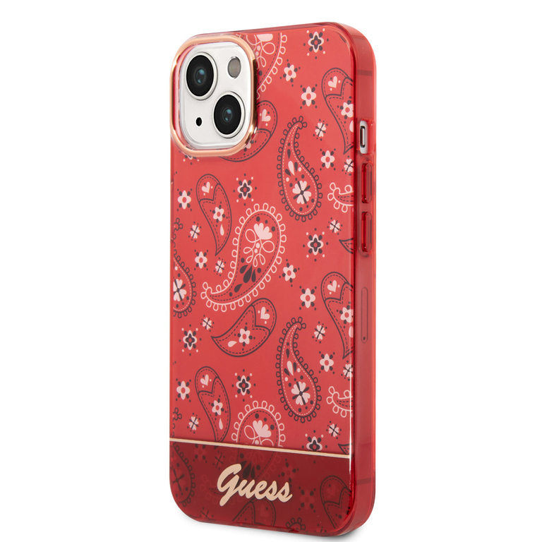 Guess Apple iPhone 14 Pro TPU Beschermend Backcover hoesje - Rood