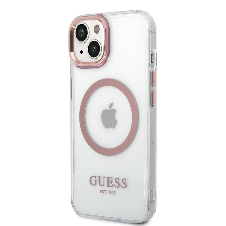 Guess Apple iPhone 14 TPU Beschermend Backcover hoesje - Transparant