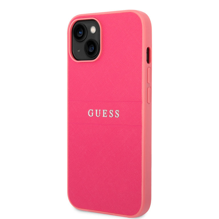 Guess Apple iPhone 14 TPU Beschermend Backcover hoesje - Fuchsia