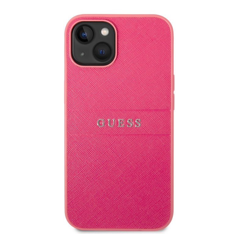 Guess Apple iPhone 14 TPU Beschermend Backcover hoesje - Fuchsia