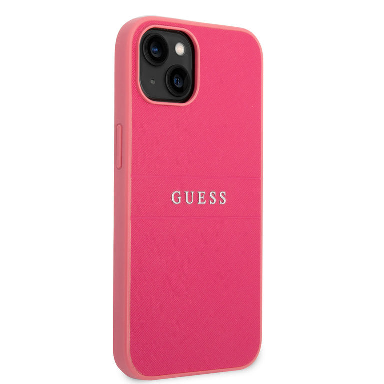 Guess Apple iPhone 14 TPU Beschermend Backcover hoesje - Fuchsia