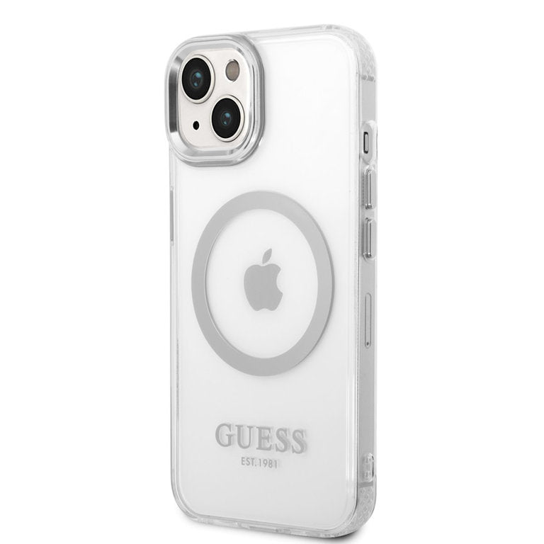 Guess Apple iPhone 14 Pro TPU Beschermend Backcover hoesje - Transparant