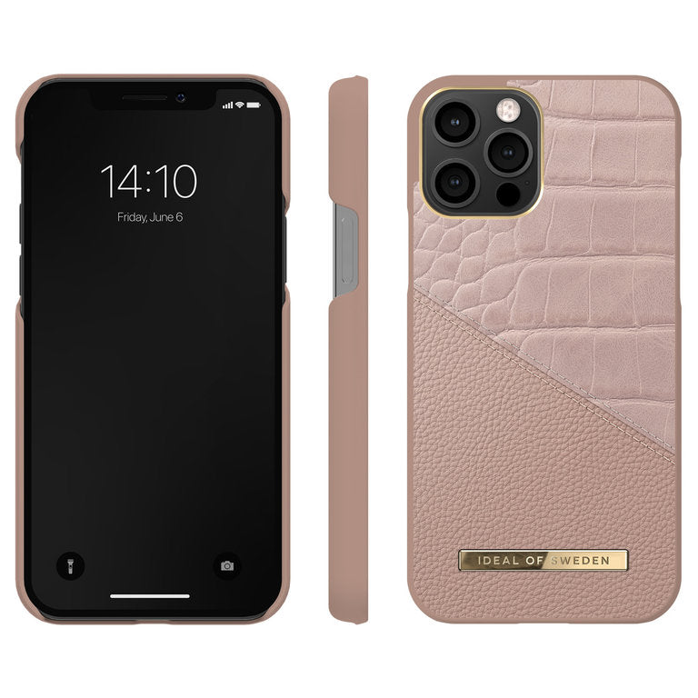 iDeal of Sweden Apple iPhone 12-12 Pro Microfiber Beschermend Backcover hoesje - Roze