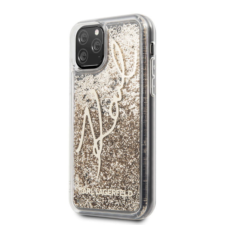 Karl Lagerfeld Apple iPhone 11 Pro TPU Beschermend Backcover hoesje - Goud