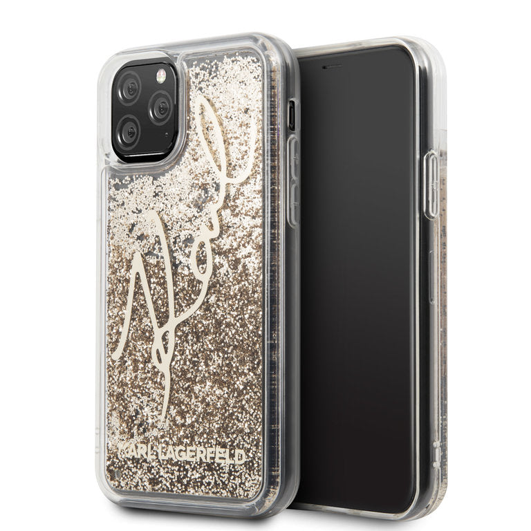 Karl Lagerfeld Apple iPhone 11 Pro TPU Beschermend Backcover hoesje - Goud