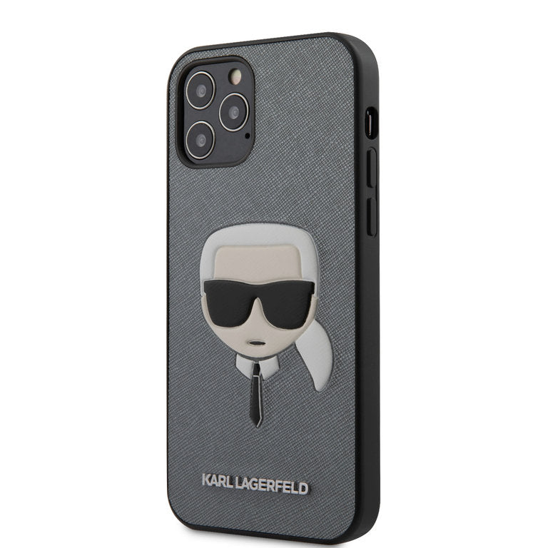 Karl Lagerfeld Apple iPhone 12-12 Pro TPU Beschermend Backcover hoesje - Zilver