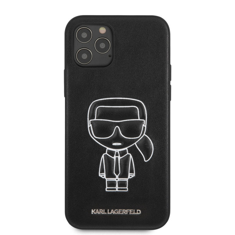Karl Lagerfeld Apple iPhone 12-12 Pro TPU Beschermend Backcover hoesje - Zwart
