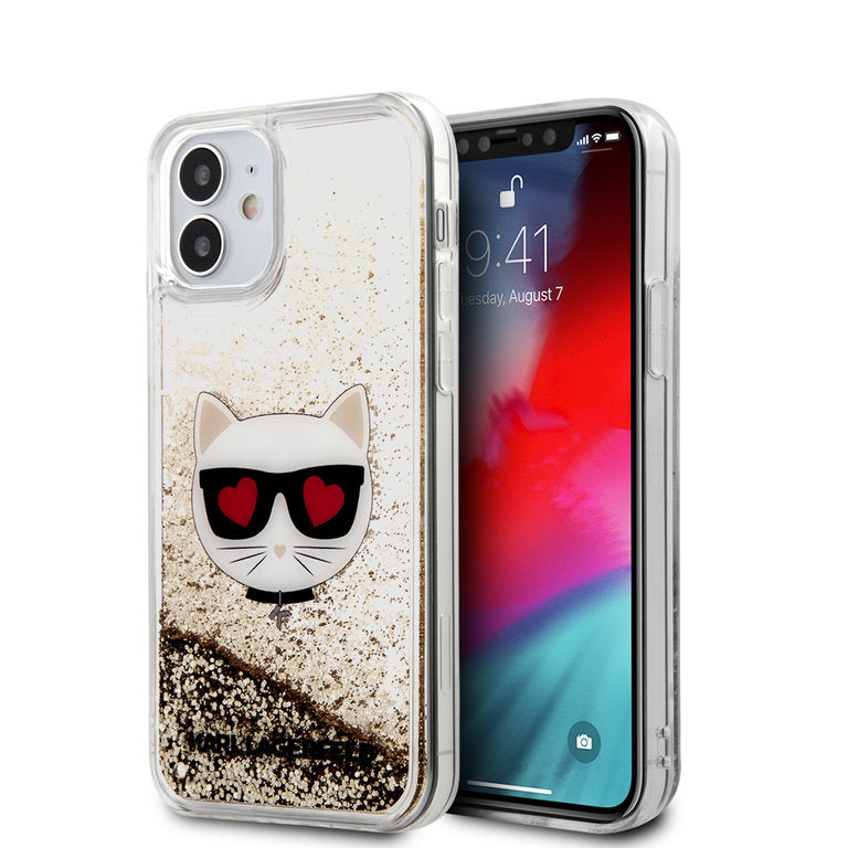 Karl Lagerfeld Apple iPhone 12 Mini TPU Beschermend Backcover hoesje - Goud