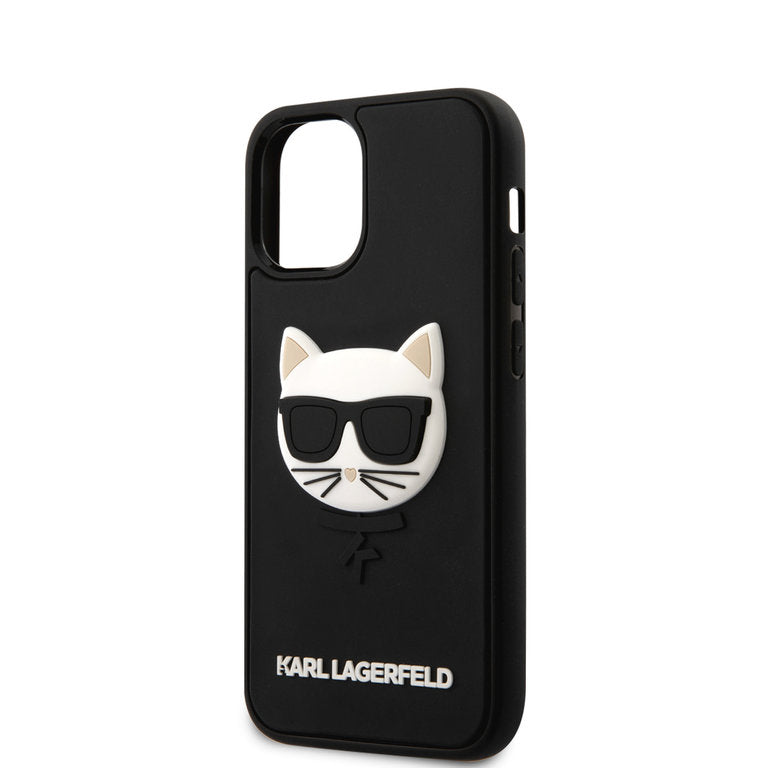 Karl Lagerfeld Apple iPhone 12 Mini TPU Beschermend Backcover hoesje - Zwart