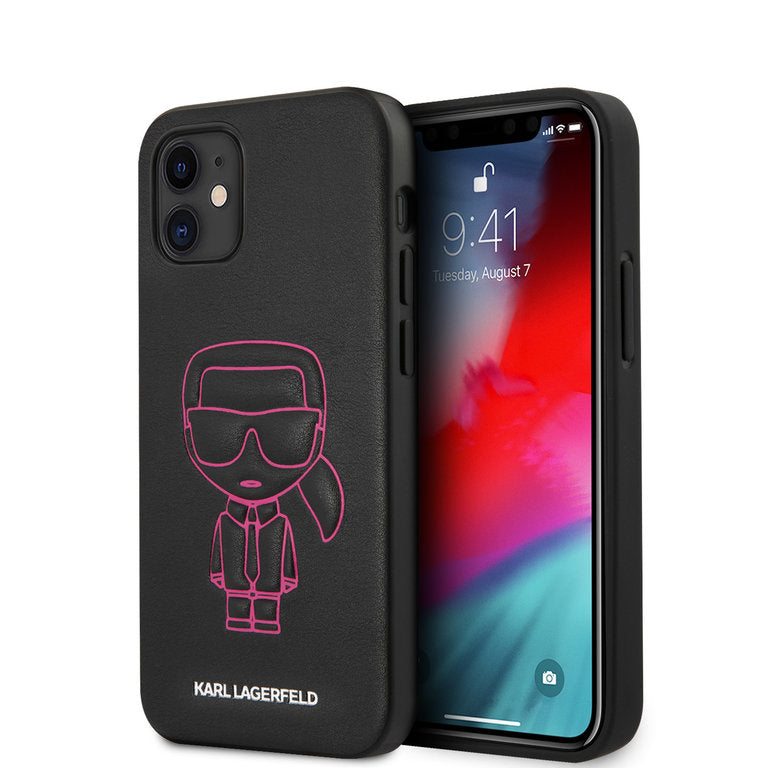 Karl Lagerfeld Apple iPhone 12 Mini TPU Beschermend Backcover hoesje - Roze