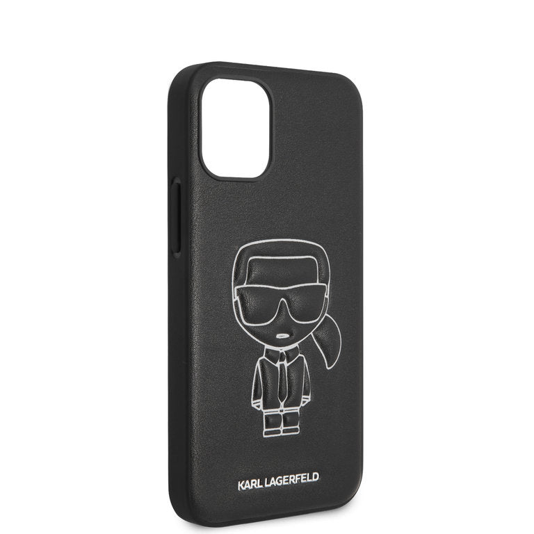 Karl Lagerfeld Apple iPhone 12 Mini TPU Beschermend Backcover hoesje - Zwart