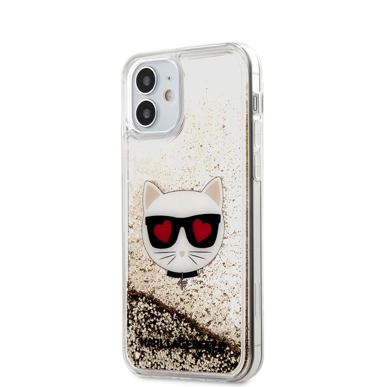 Karl Lagerfeld Apple iPhone 12 Mini TPU Beschermend Backcover hoesje - Goud