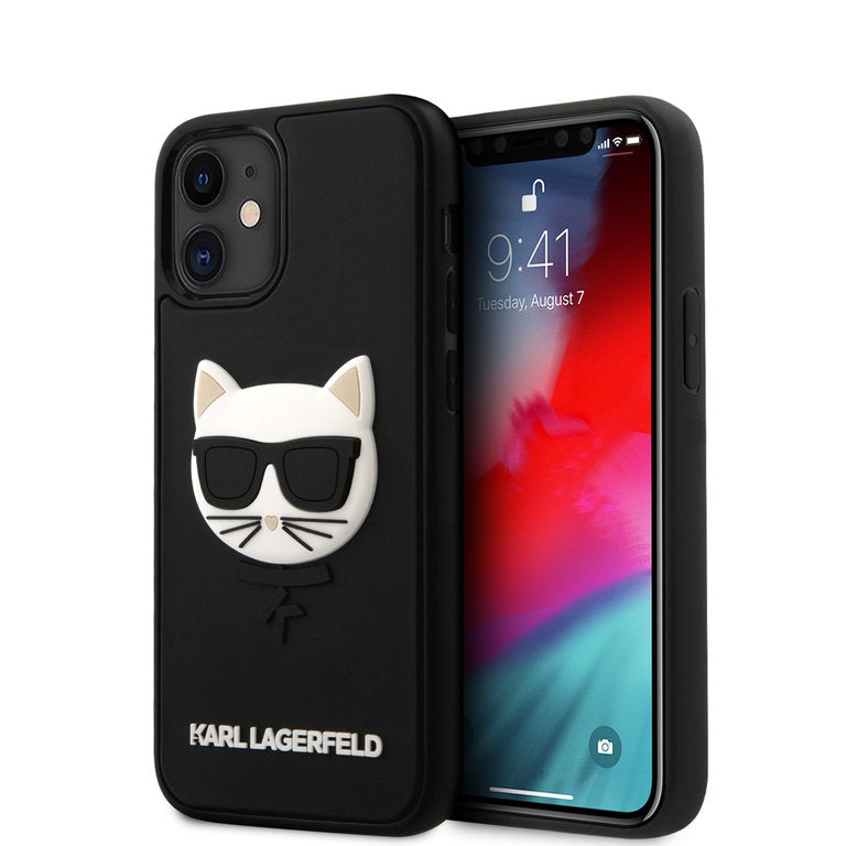 Karl Lagerfeld Apple iPhone 12 Mini TPU Beschermend Backcover hoesje - Zwart