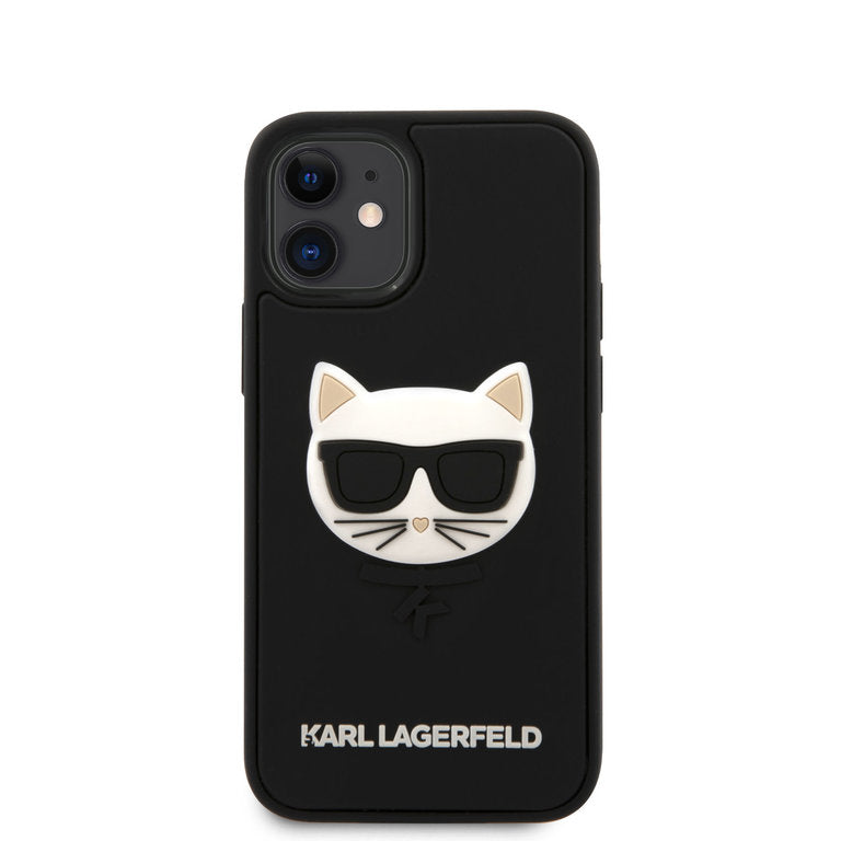 Karl Lagerfeld Apple iPhone 12 Mini TPU Beschermend Backcover hoesje - Zwart