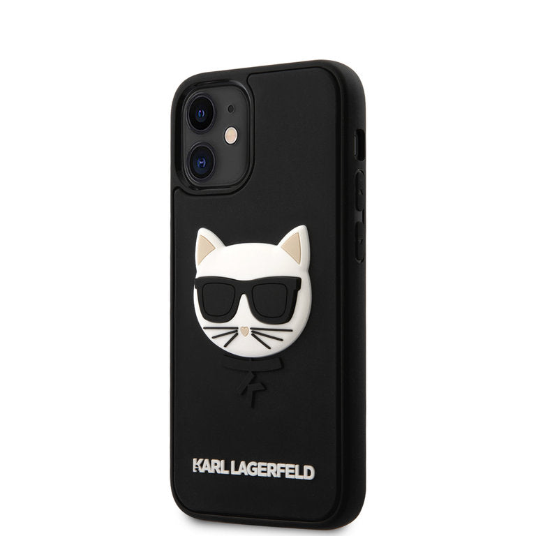 Karl Lagerfeld Apple iPhone 12 Mini TPU Beschermend Backcover hoesje - Zwart