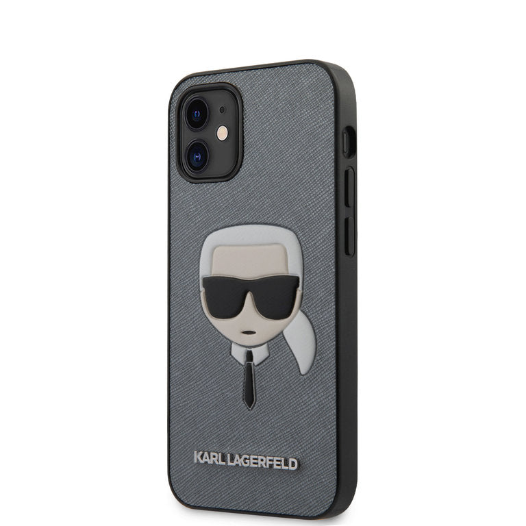 Karl Lagerfeld Apple iPhone 12 Mini TPU Beschermend Backcover hoesje - Zilver