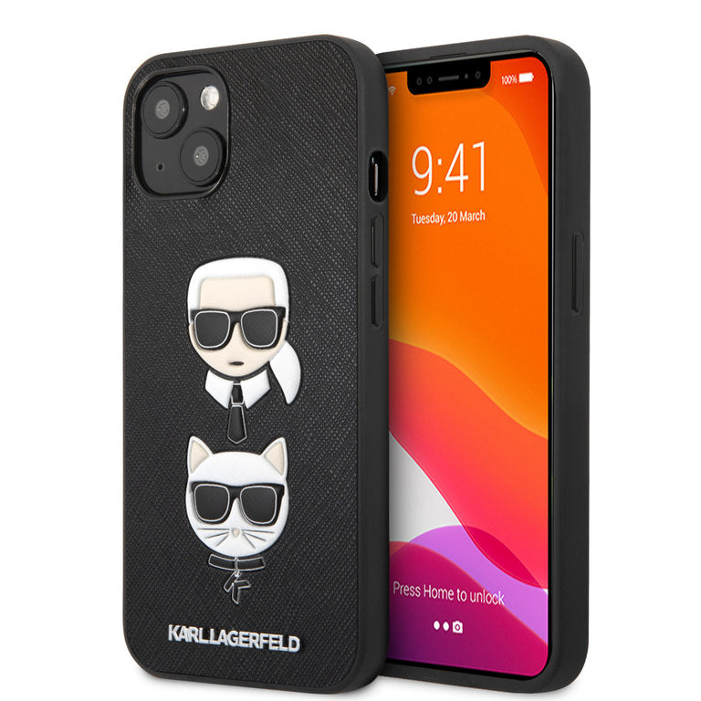 Karl Lagerfeld Apple iPhone 13 Mini TPU Beschermend Backcover hoesje - Zwart