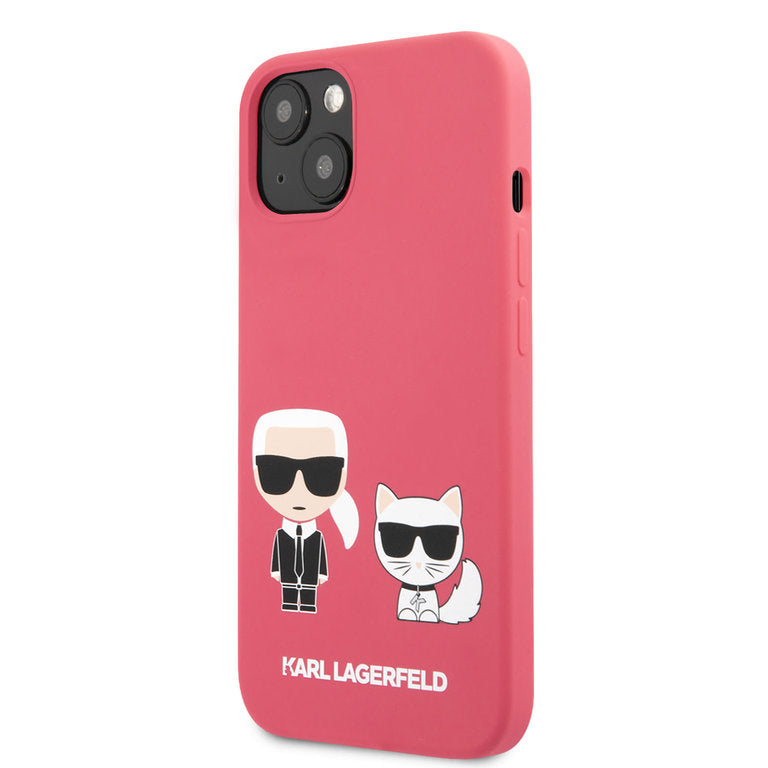 Karl Lagerfeld Apple iPhone 13 Mini TPU Beschermend Backcover hoesje - Roze