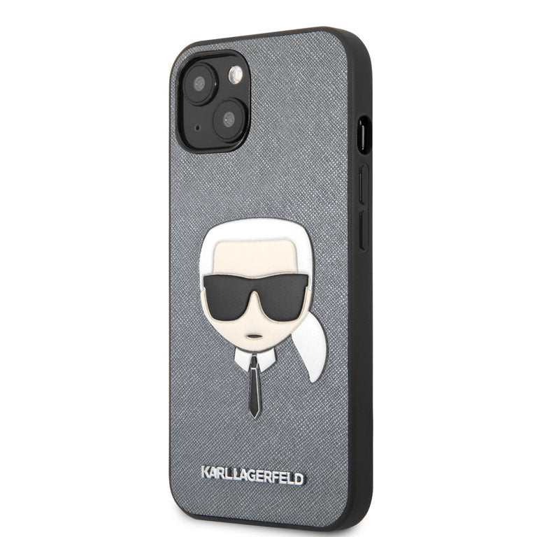 Karl Lagerfeld Apple iPhone 13 Mini TPU Beschermend Backcover hoesje - Zilver