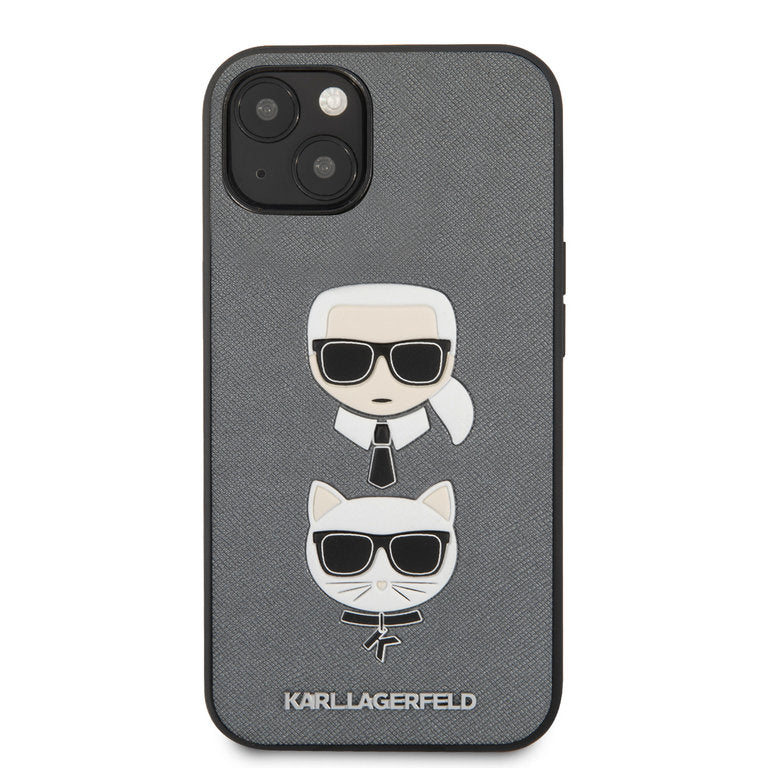 Karl Lagerfeld Apple iPhone 13 Mini TPU Beschermend Backcover hoesje - Zilver
