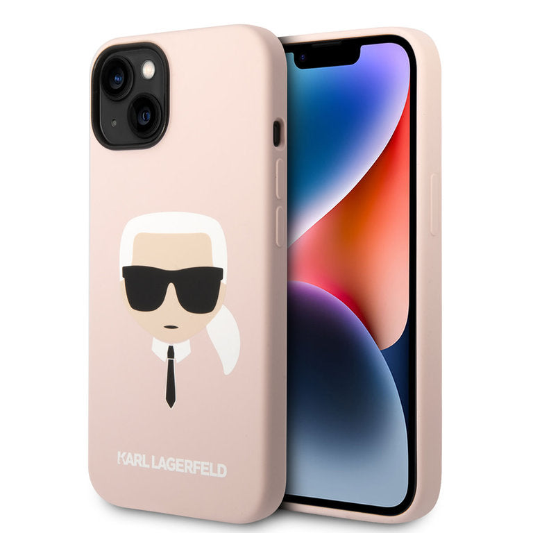 Karl Lagerfeld Apple iPhone 14 TPU Beschermend Backcover hoesje - Roze