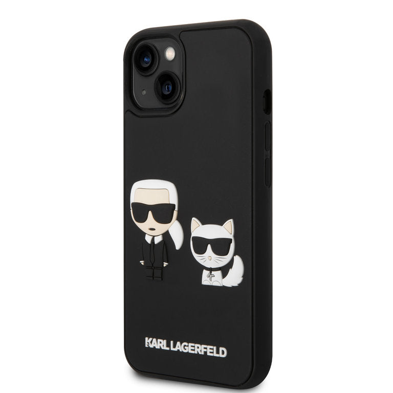 Karl Lagerfeld Apple iPhone 14 TPU Beschermend Backcover hoesje - Zwart